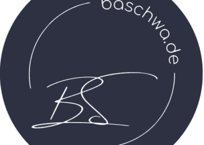 Logo von Barbara Schwarz mit Website-URL baschwa.de.